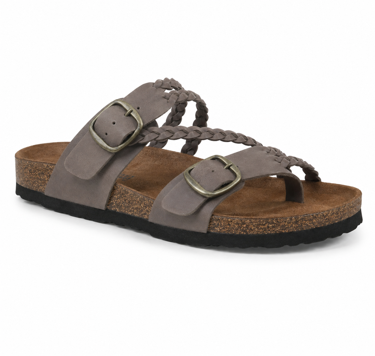 Hayleigh Braided Cork Orthopaedic Sandals – Double Buckles