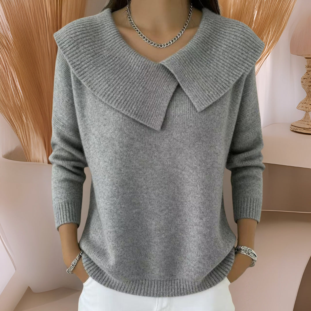 Jennifer™ | Knit Sweater with Soft Collar