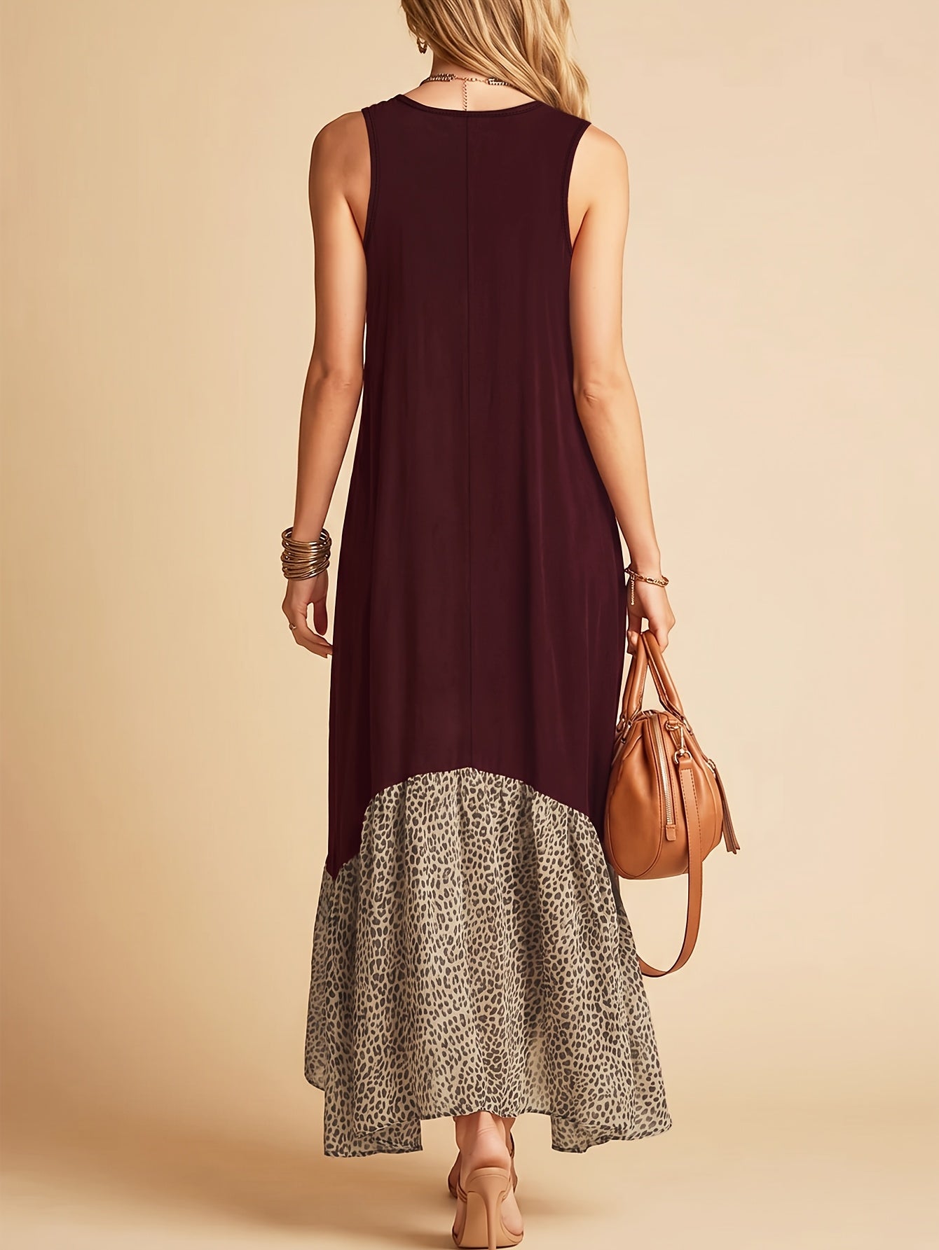 Emerson | Bohemian Leopard Hem Maxi Dress