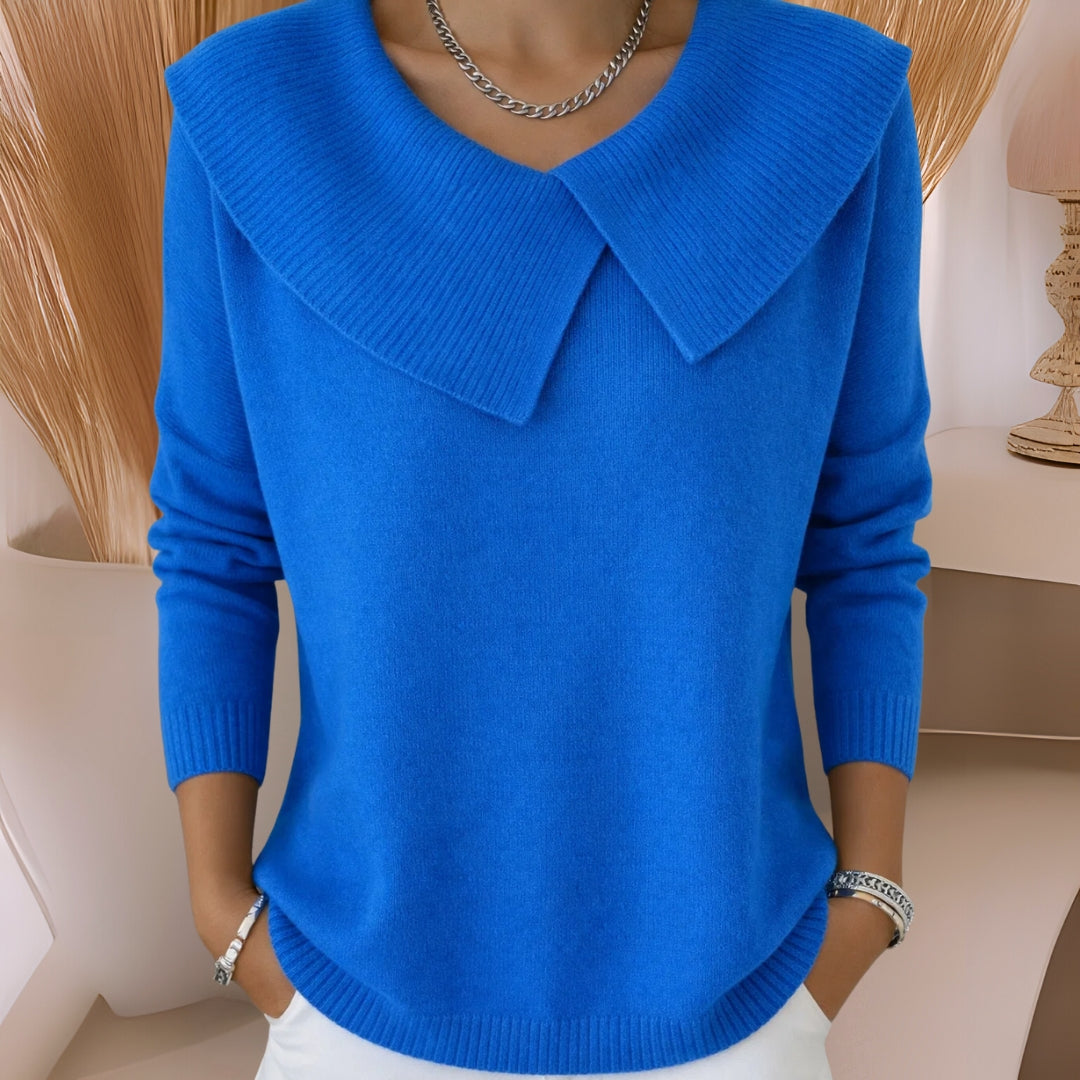 Jennifer™ | Knit Sweater with Soft Collar