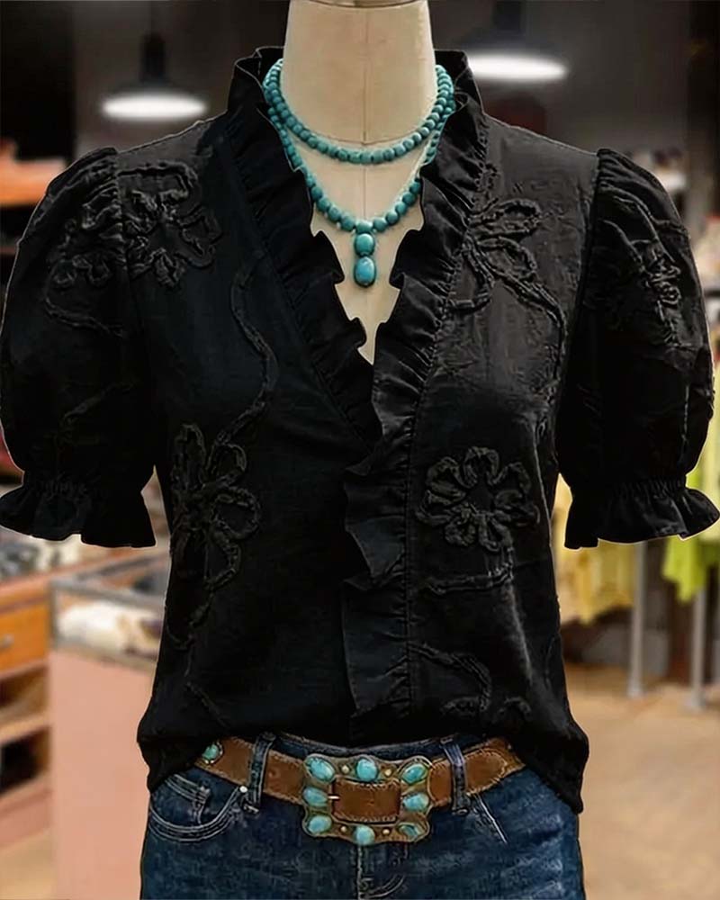 Isabella™ | Elegant Ruffle Blouse