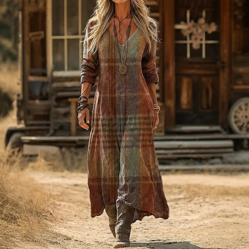 Melina | Vintage-Inspired Long Sleeve Casual Dress