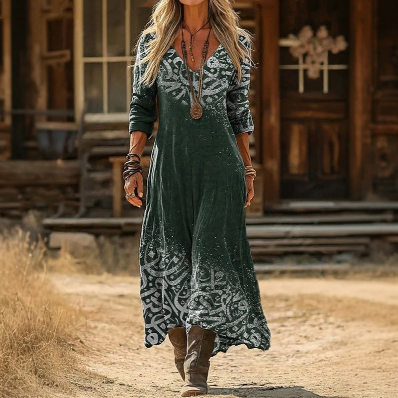 Maribel | Vintage-Inspired Long Sleeve Casual Dress