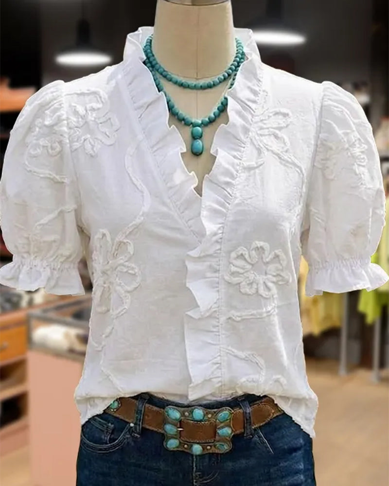 Isabella™ | Elegant Ruffle Blouse