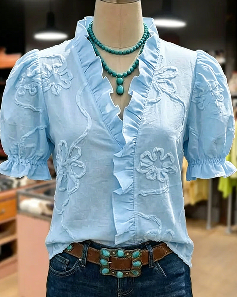 Isabella™ | Elegant Ruffle Blouse