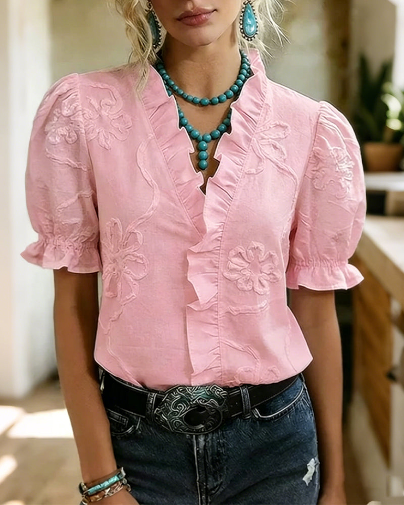 Isabella™ | Elegant Ruffle Blouse