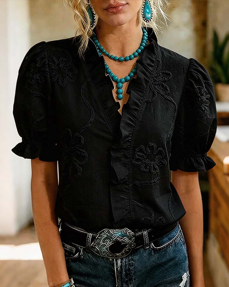 Isabella™ | Elegant Ruffle Blouse