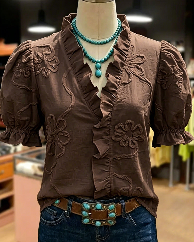 Isabella™ | Elegant Ruffle Blouse