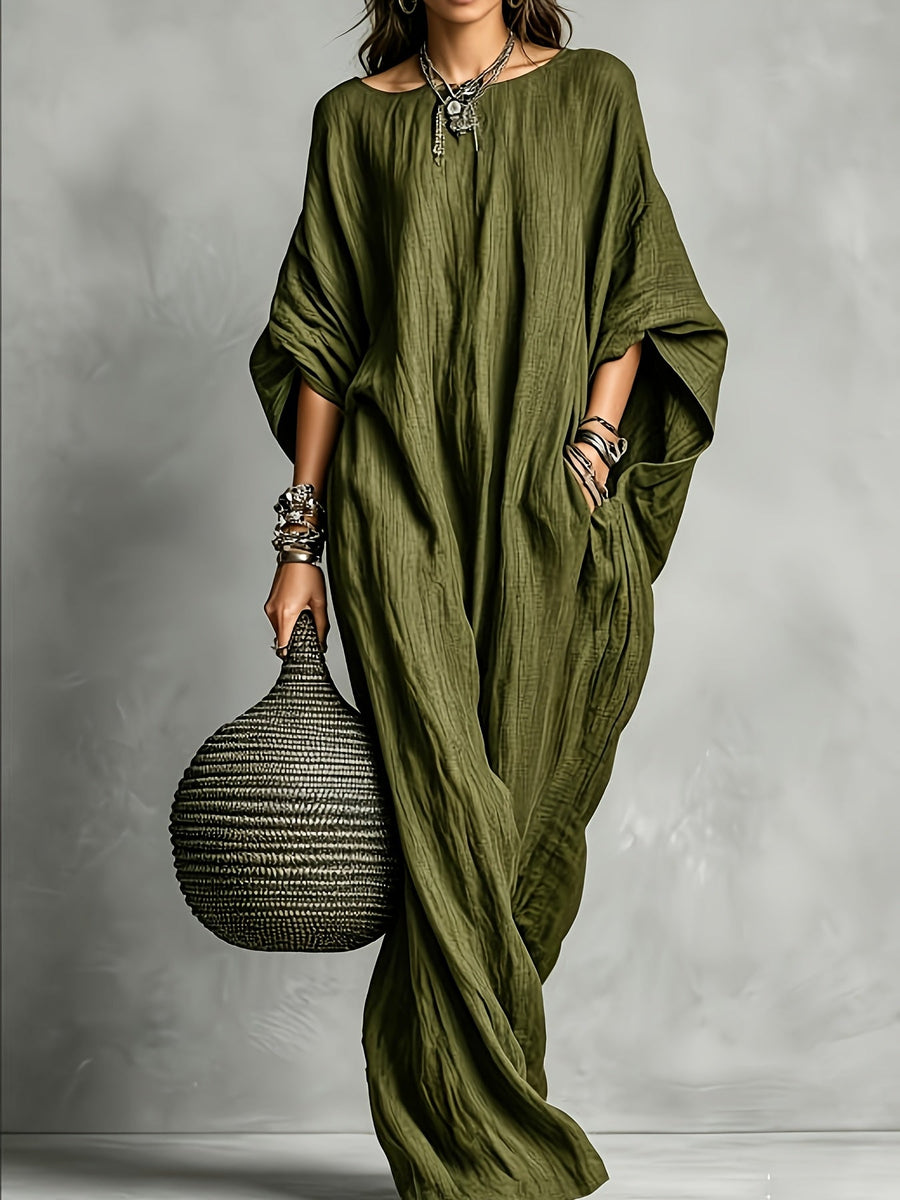Mikayla | Oversized Linen Kaftan Dress