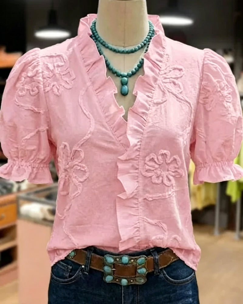 Isabella™ | Elegant Ruffle Blouse
