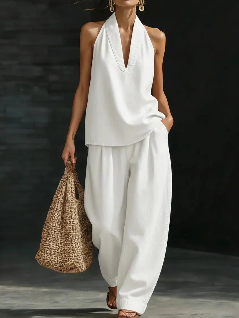 MARTINA | LONG FLUID V-NECK SET