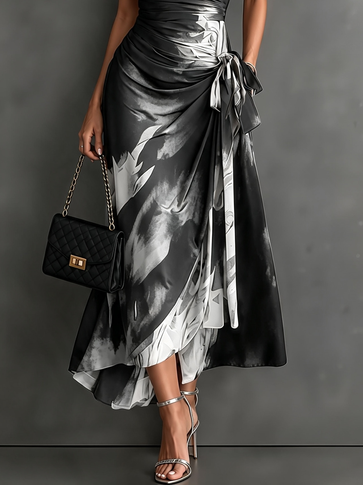 Delphine | Abstract Wrap Dress