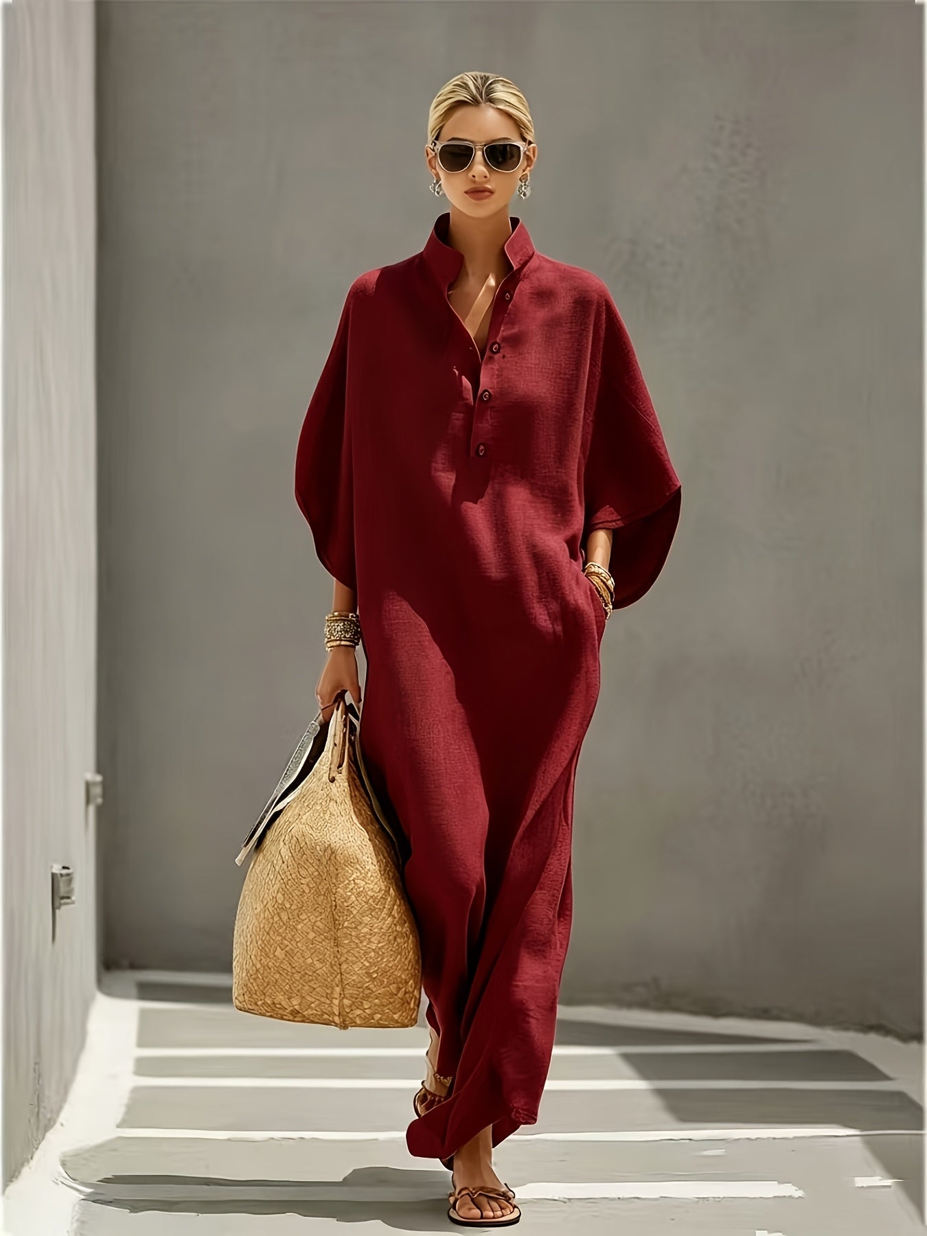 Indie | Soft Linen Kaftan Dress