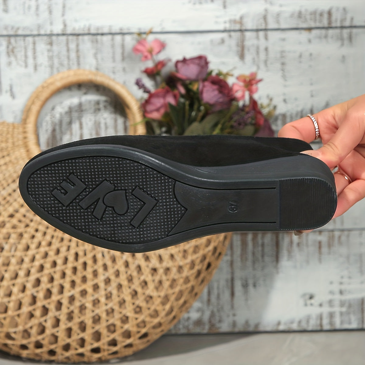 ELISA | COMFORTABLE BALLERINA FLATS WITH WEDGE HEELS
