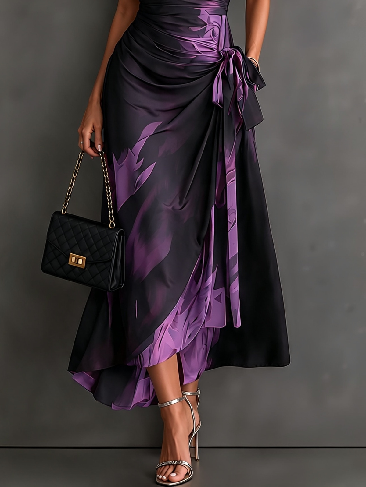 Delphine | Abstract Wrap Dress