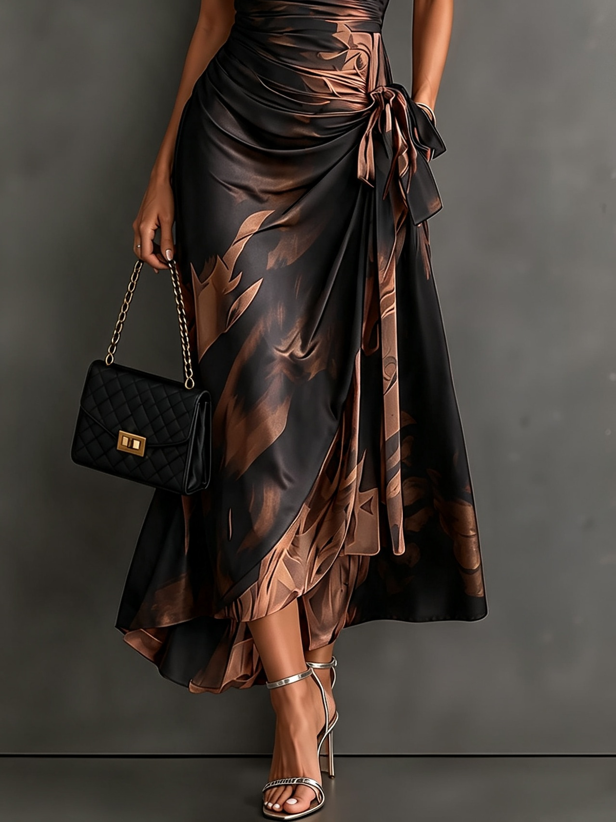 Delphine | Abstract Wrap Dress