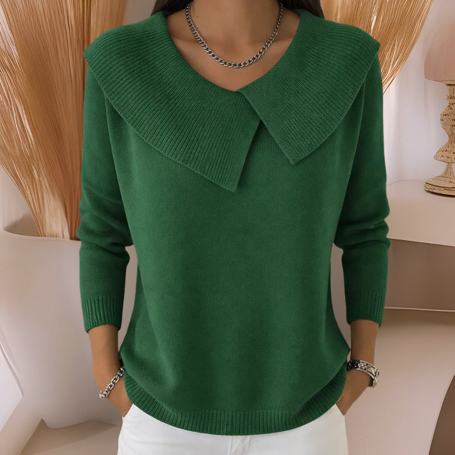 Jennifer™ | Knit Sweater with Soft Collar