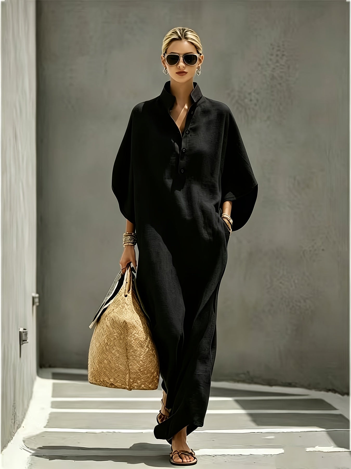 Indie | Soft Linen Kaftan Dress