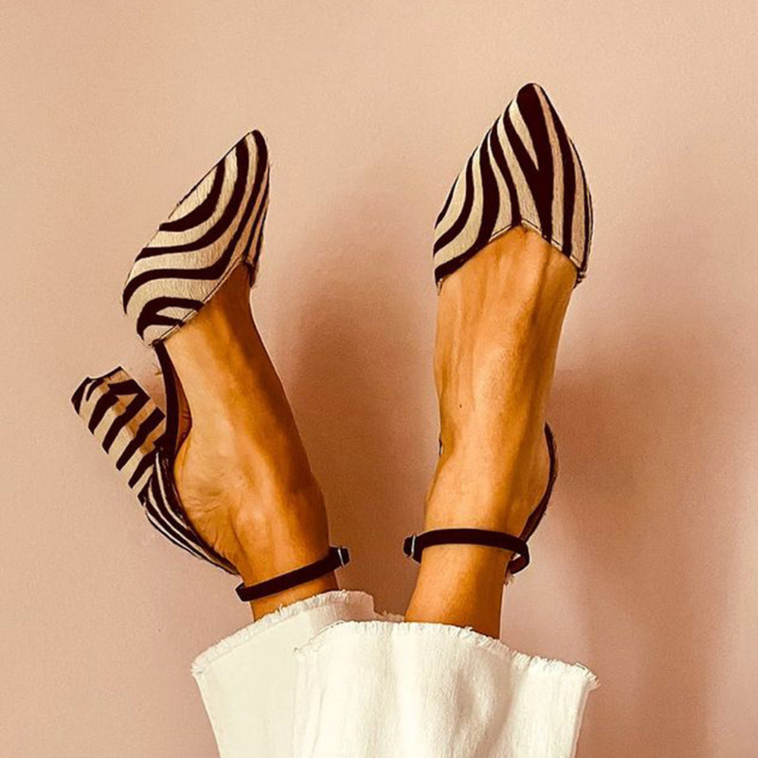 Zebrina™ Strappy Zebra Mid-Heels