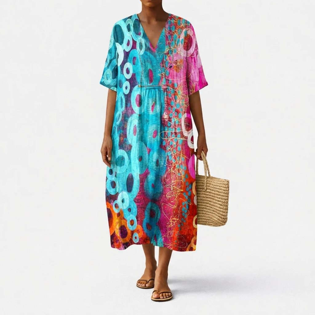 Amara | Vibrant Tie-Dye Dress