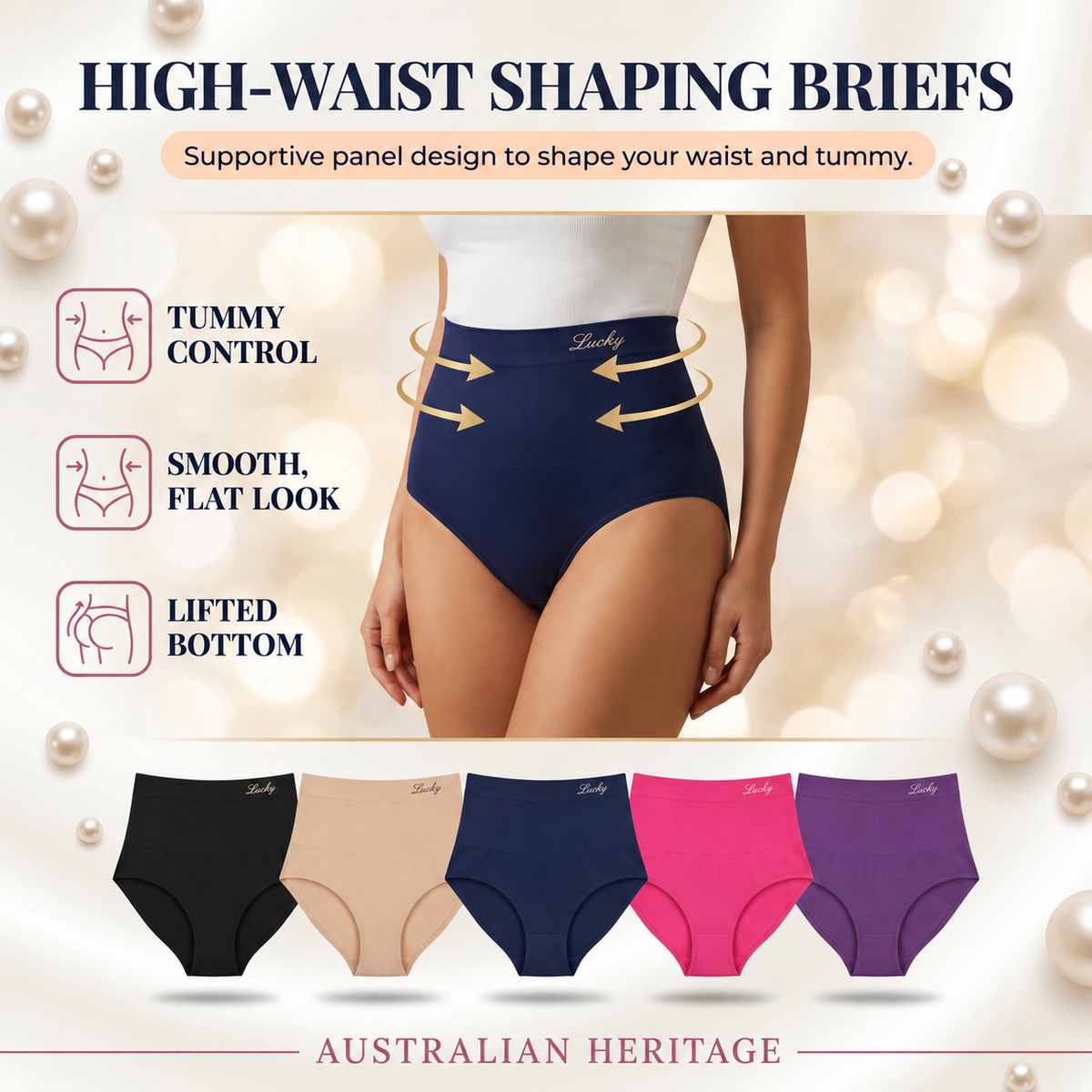 Cinchet™ – High-Waisted Cross Tummy Control Shaping Briefs