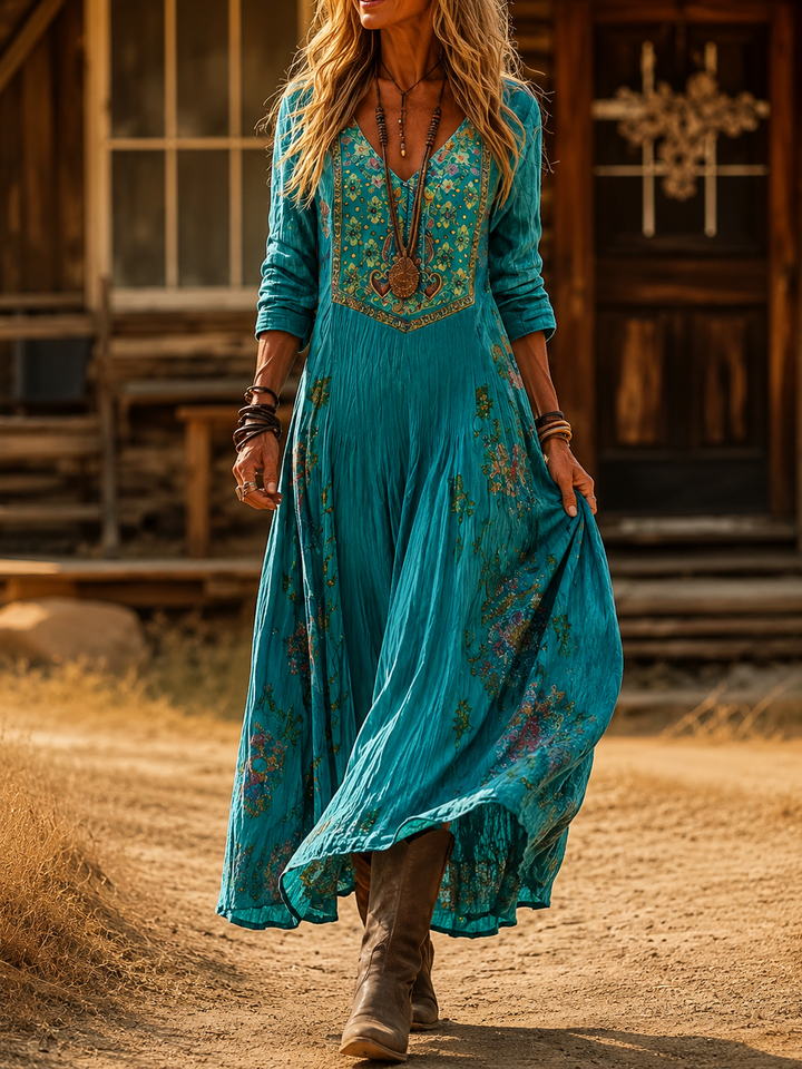 Blyssa | Vintage Bohemian Autumn Dress