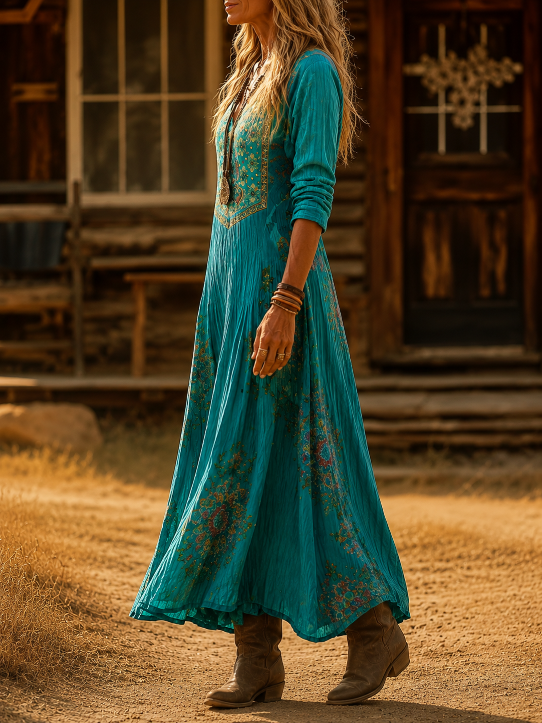 Blyssa | Vintage Bohemian Autumn Dress