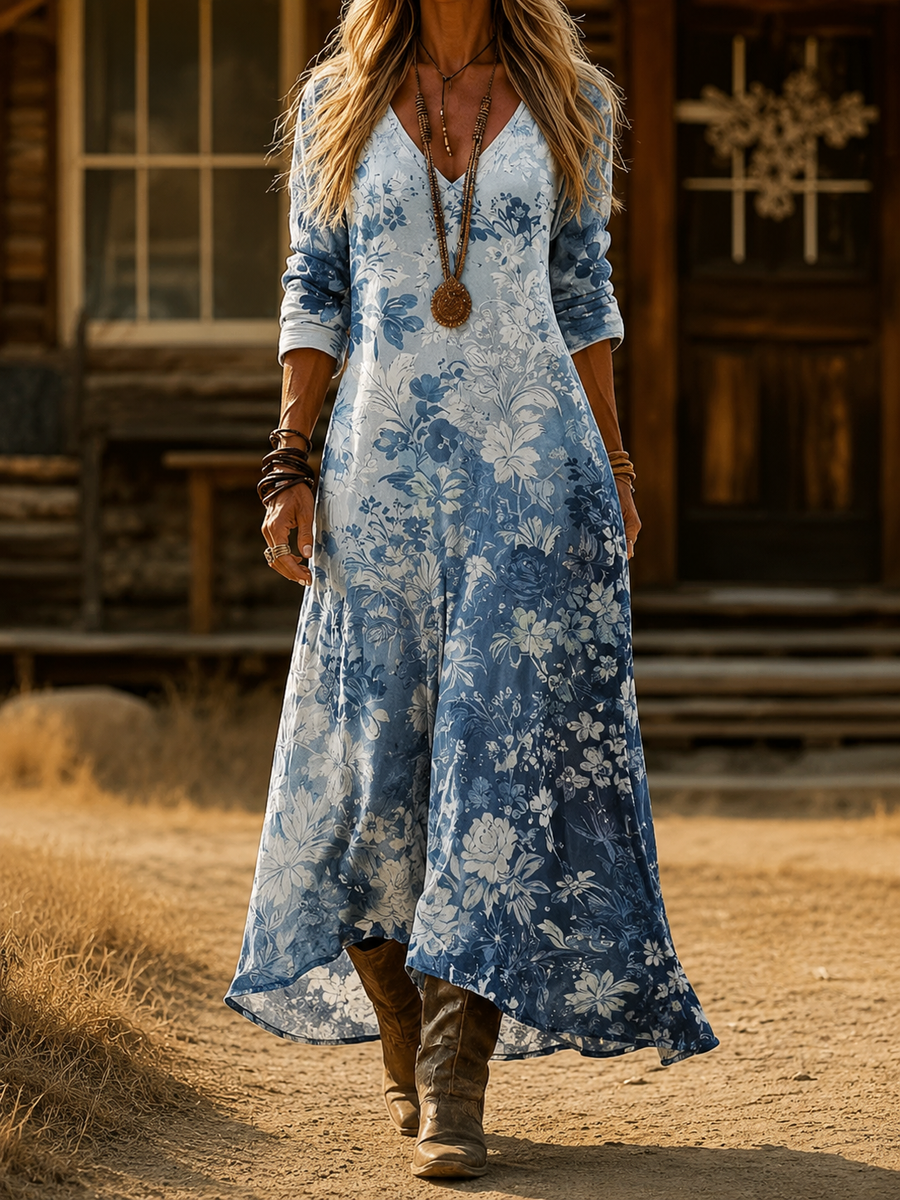 Briallen | Vintage Bohemian Autumn Dress