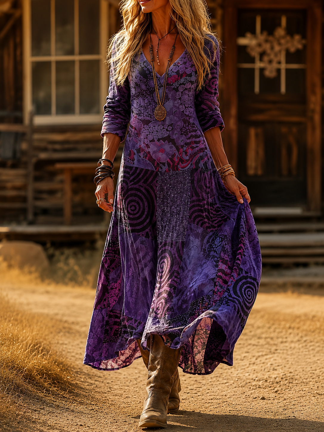 Caelina | Vintage Bohemian Autumn Dress