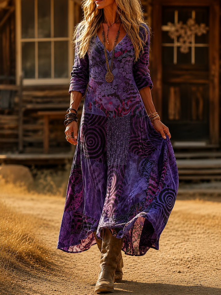 Caelina | Vintage Bohemian Autumn Dress