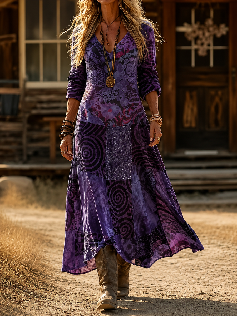 Caelina | Vintage Bohemian Autumn Dress
