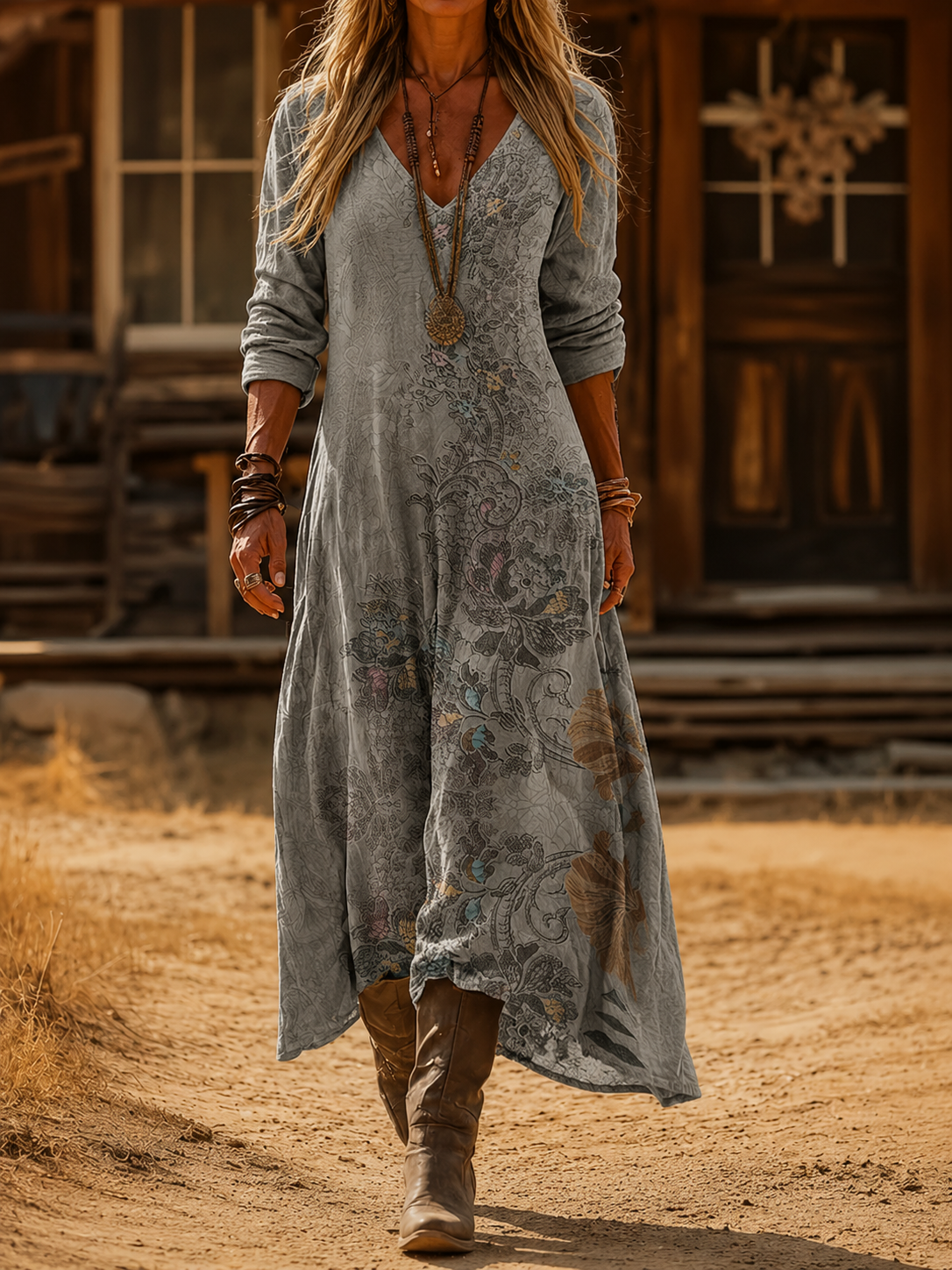 Celestine | Vintage Bohemian Autumn Dress