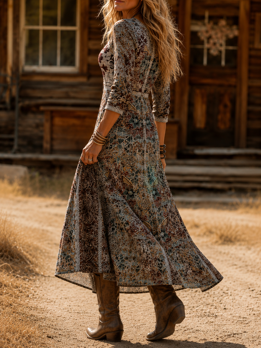 Corisandra | Vintage Bohemian Autumn Dress