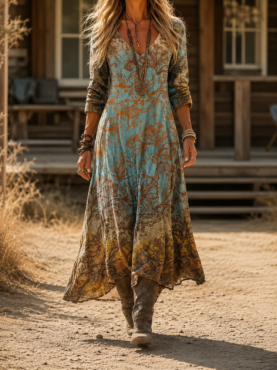 Anjelica | Vintage Bohemian Autumn Dress
