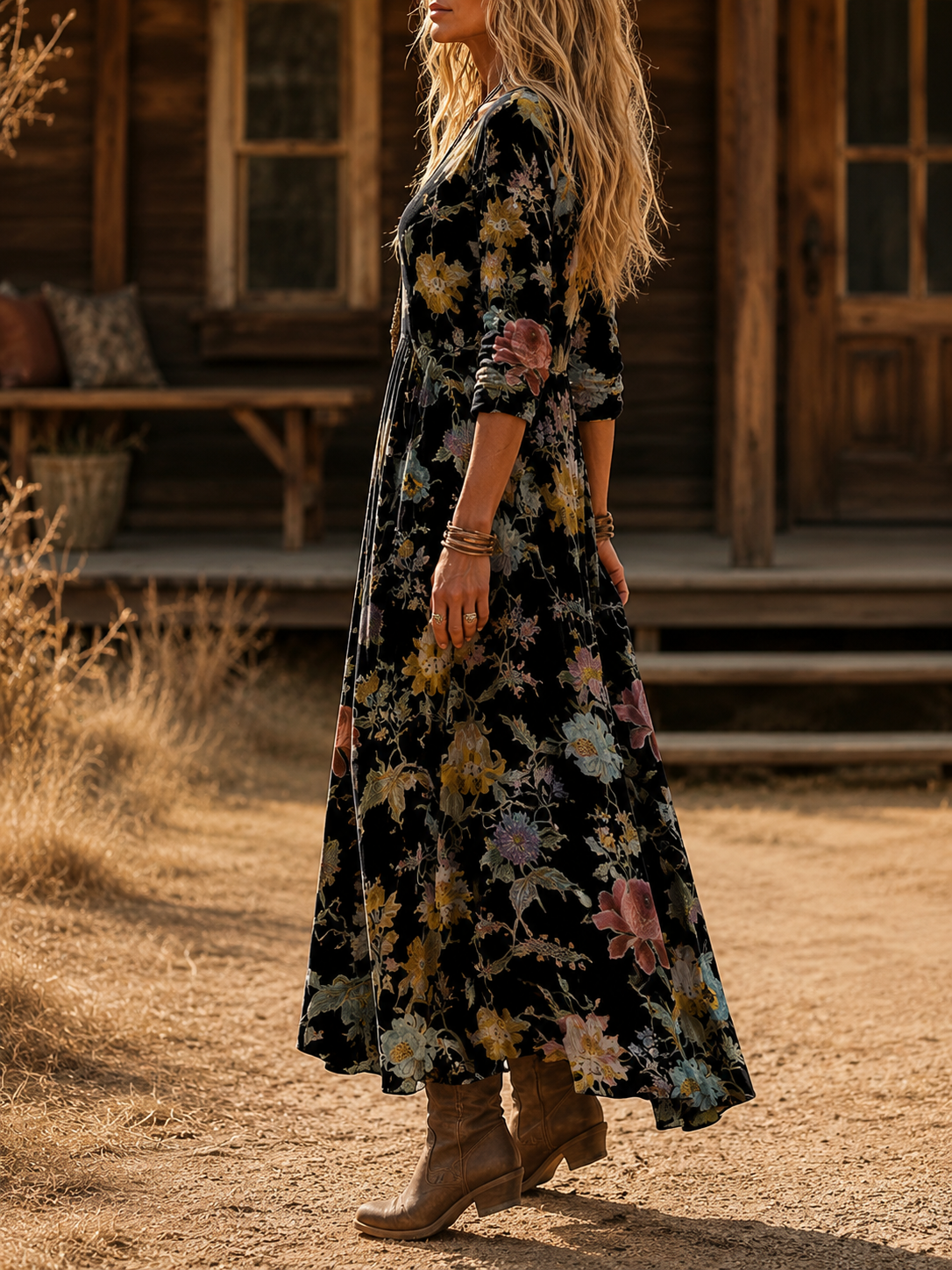 Ardelle | Vintage Bohemian Autumn Dress