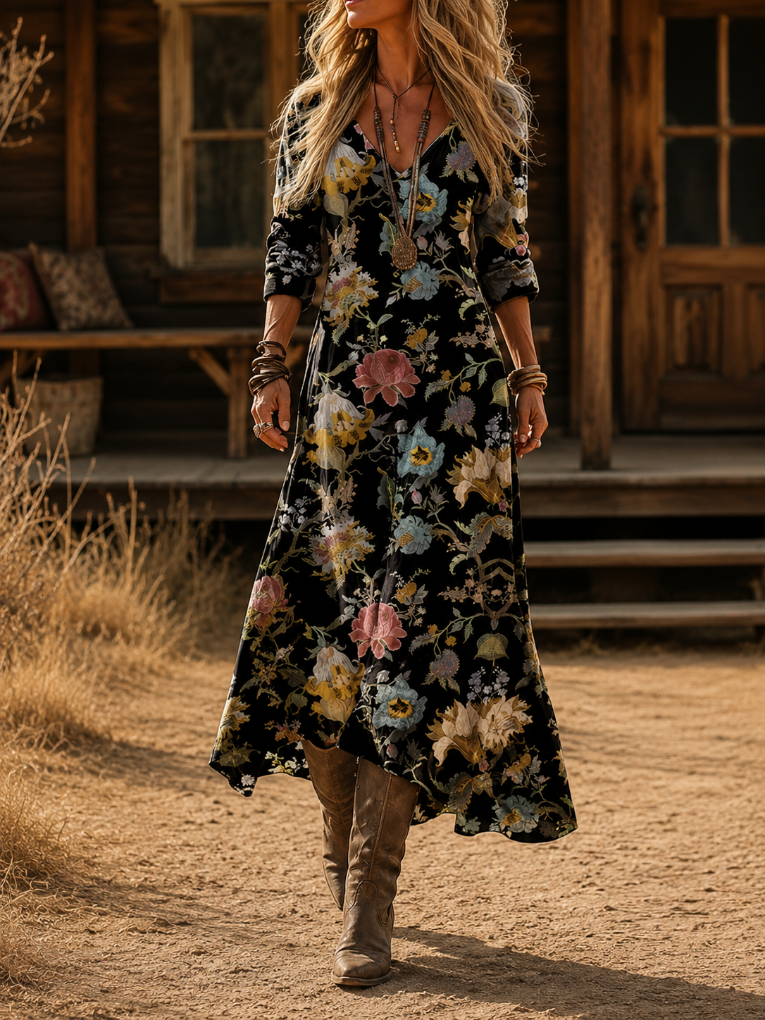 Ardelle | Vintage Bohemian Autumn Dress