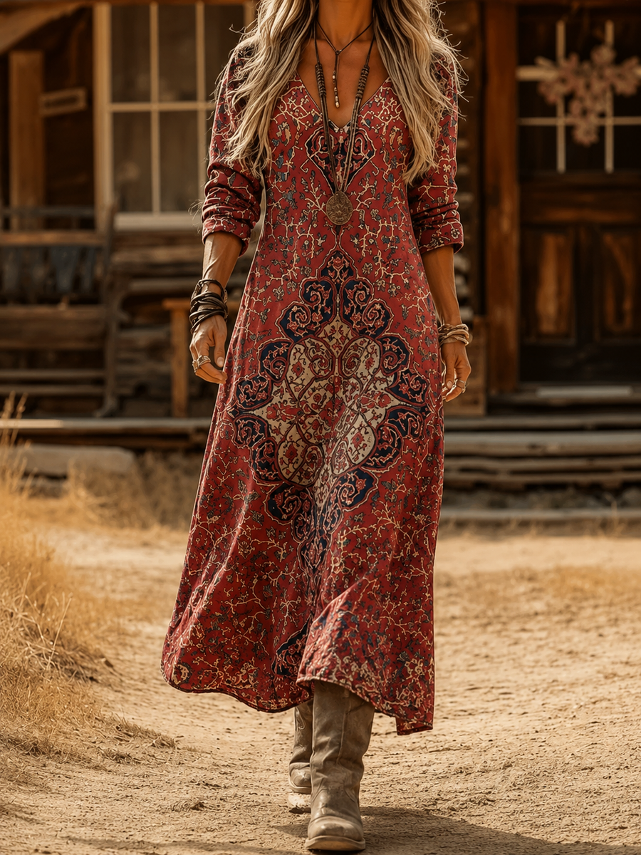 Arlisse | Vintage Bohemian Autumn Dress