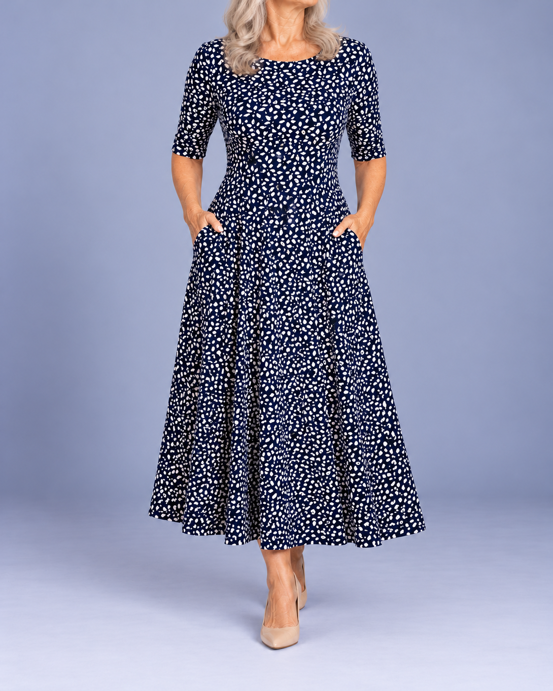 Midnight Bloom Pocket Maxi Dress