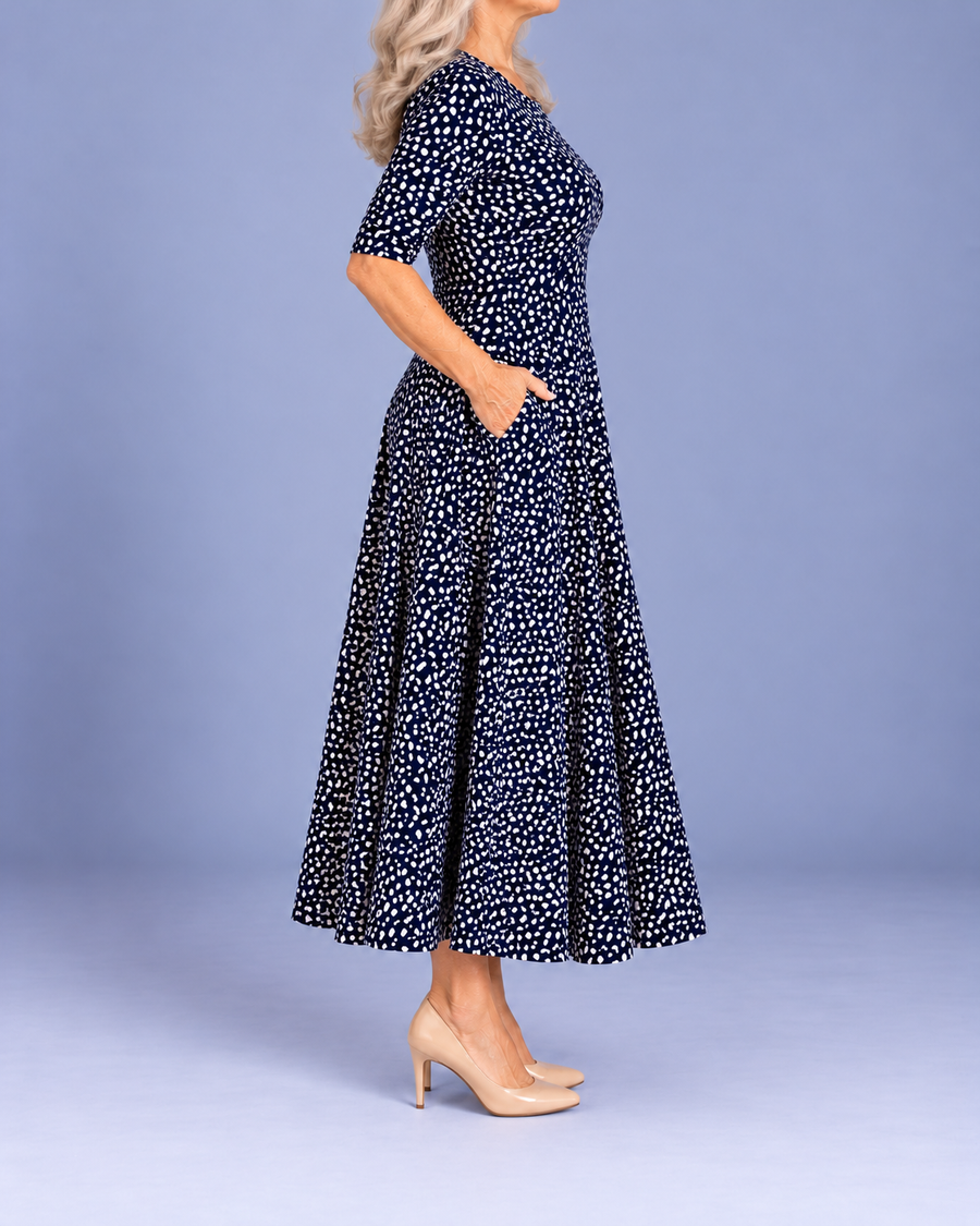 Midnight Bloom Pocket Maxi Dress