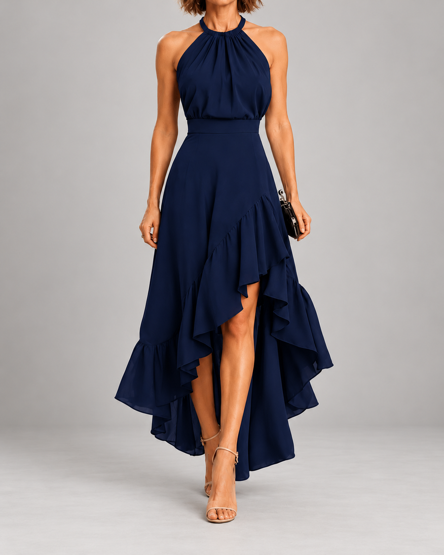Chloe | Halter Ruffle Hem
