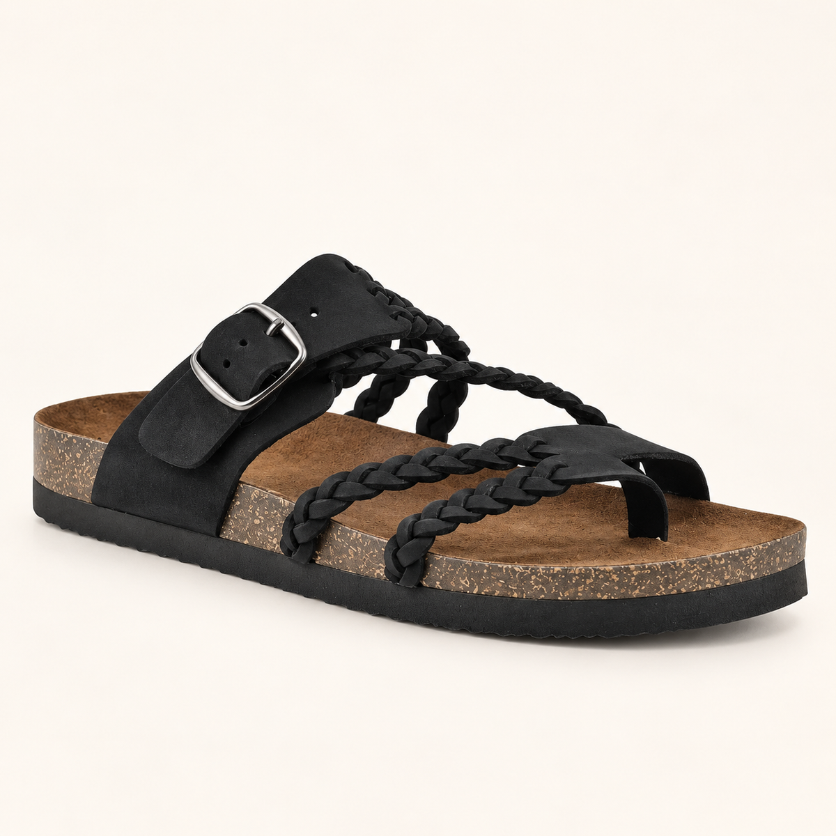 HAYLEIGH™ – Orthopaedic Braided Leather Sandal