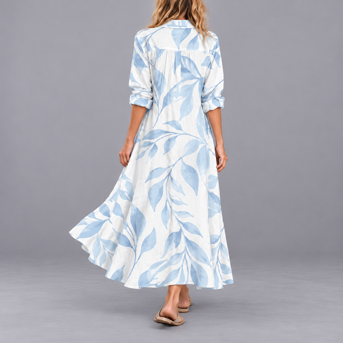 Paula | Women's Half-Sleeve Boho Maxi Dress with Bold Print