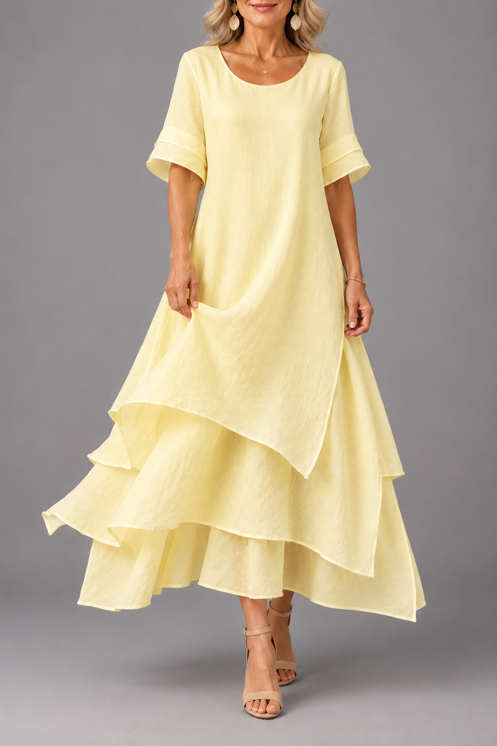 Adelheid — Layered Flowing Maxi Dress