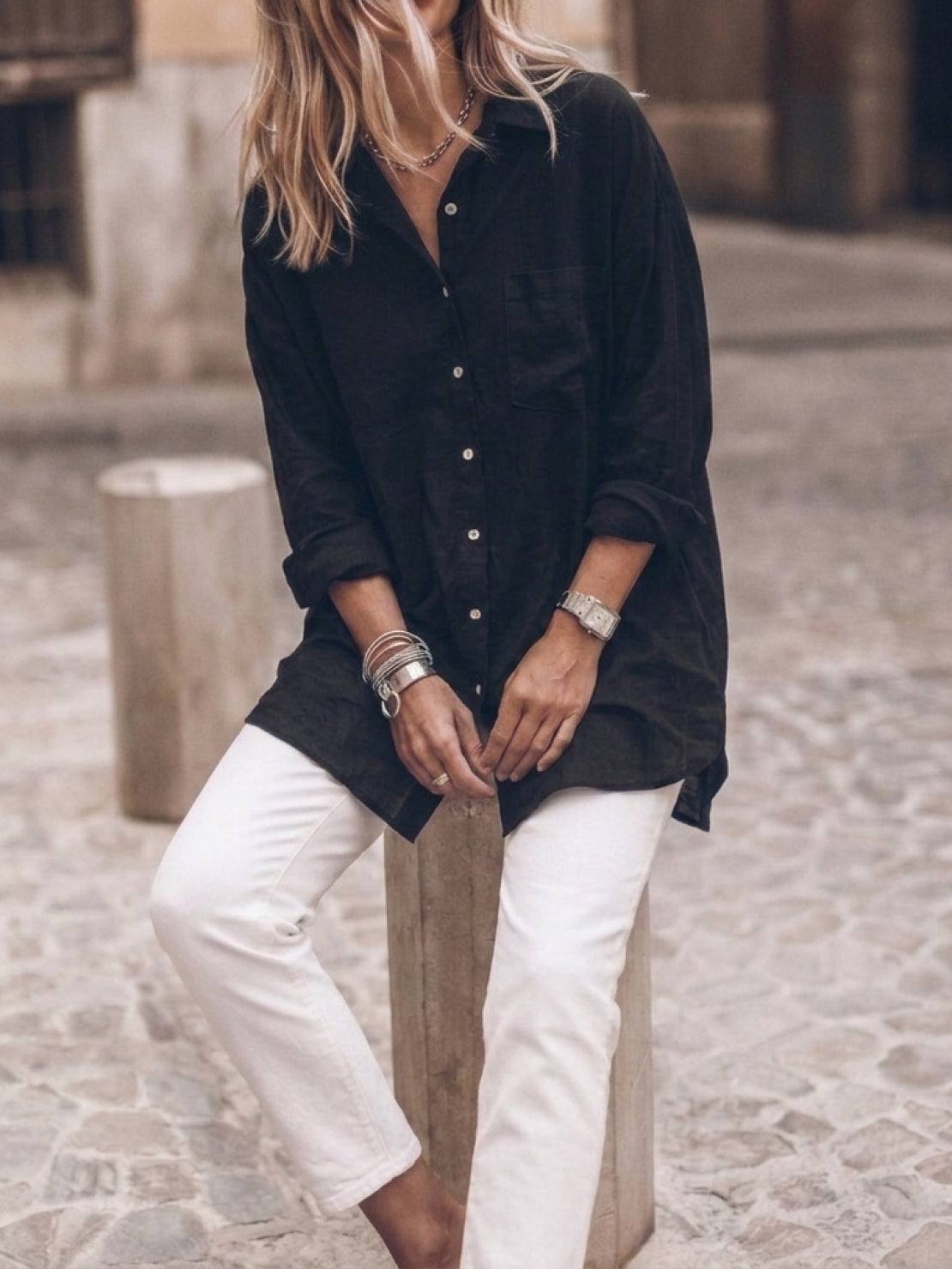 Signature Relaxed Button-Up Shirt
