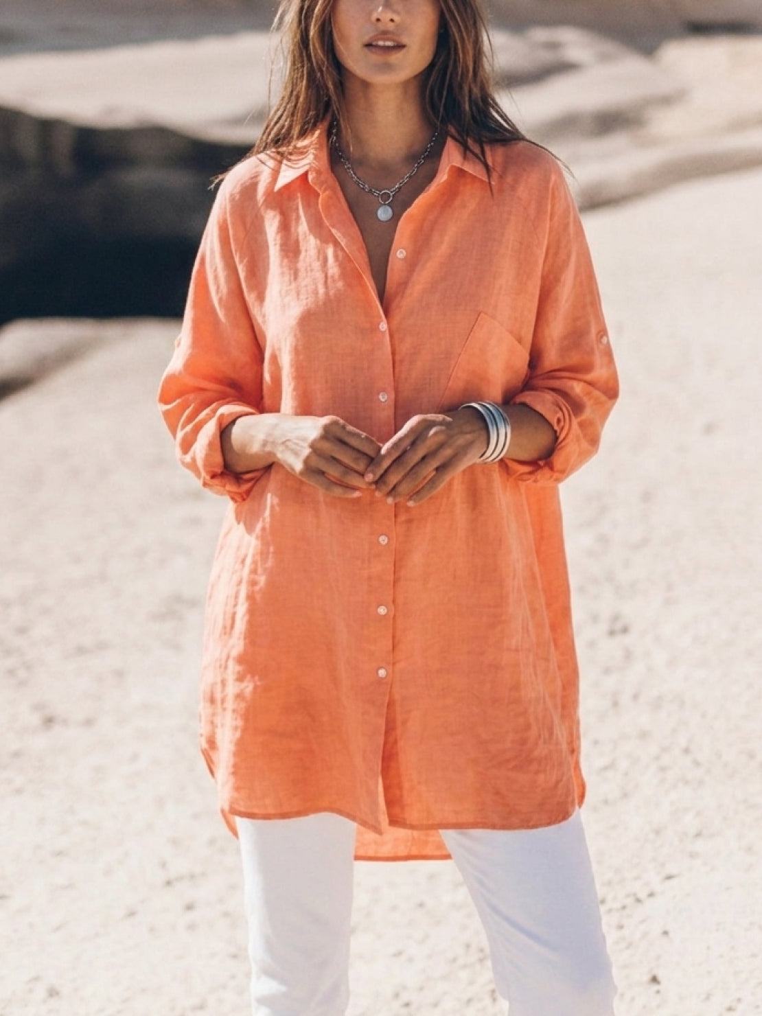 Signature Relaxed Button-Up Shirt