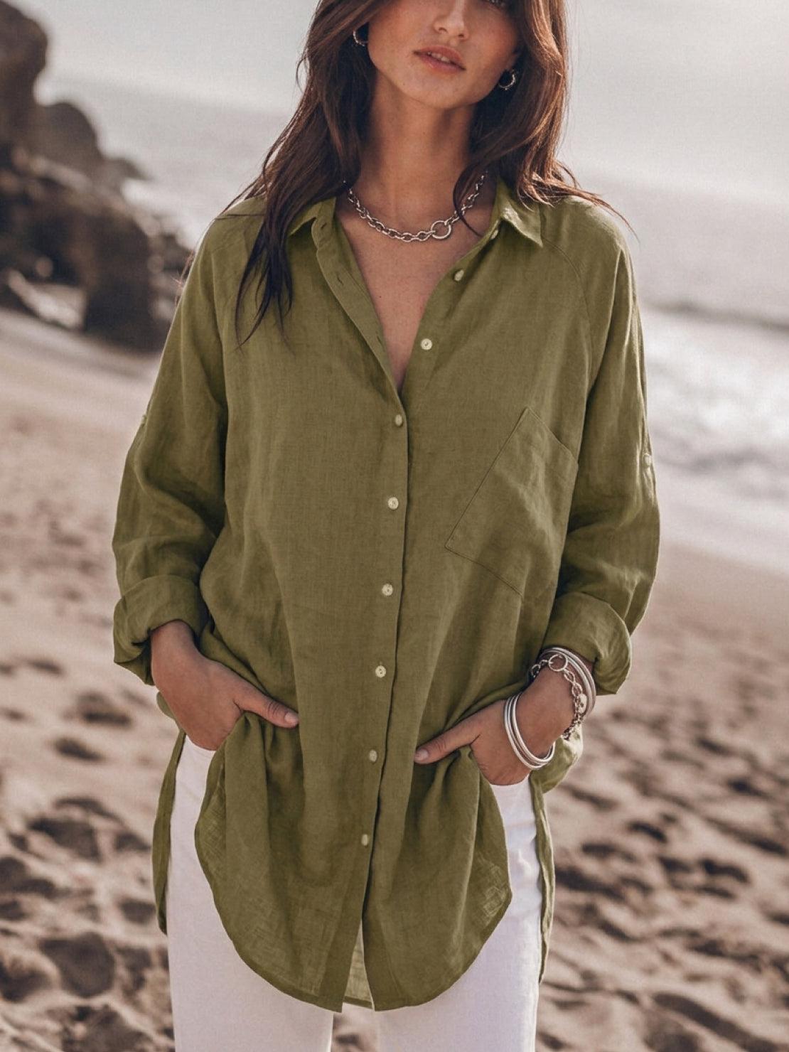 Signature Relaxed Button-Up Shirt