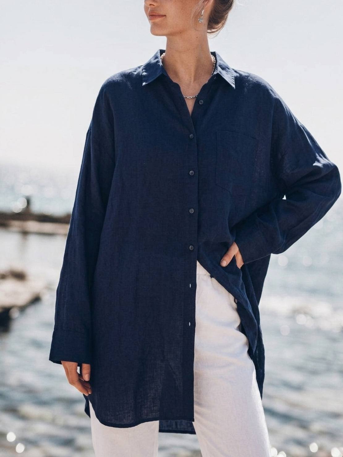 Signature Relaxed Button-Up Shirt