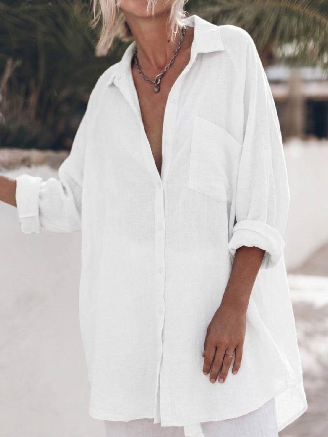 Signature Relaxed Button-Up Shirt