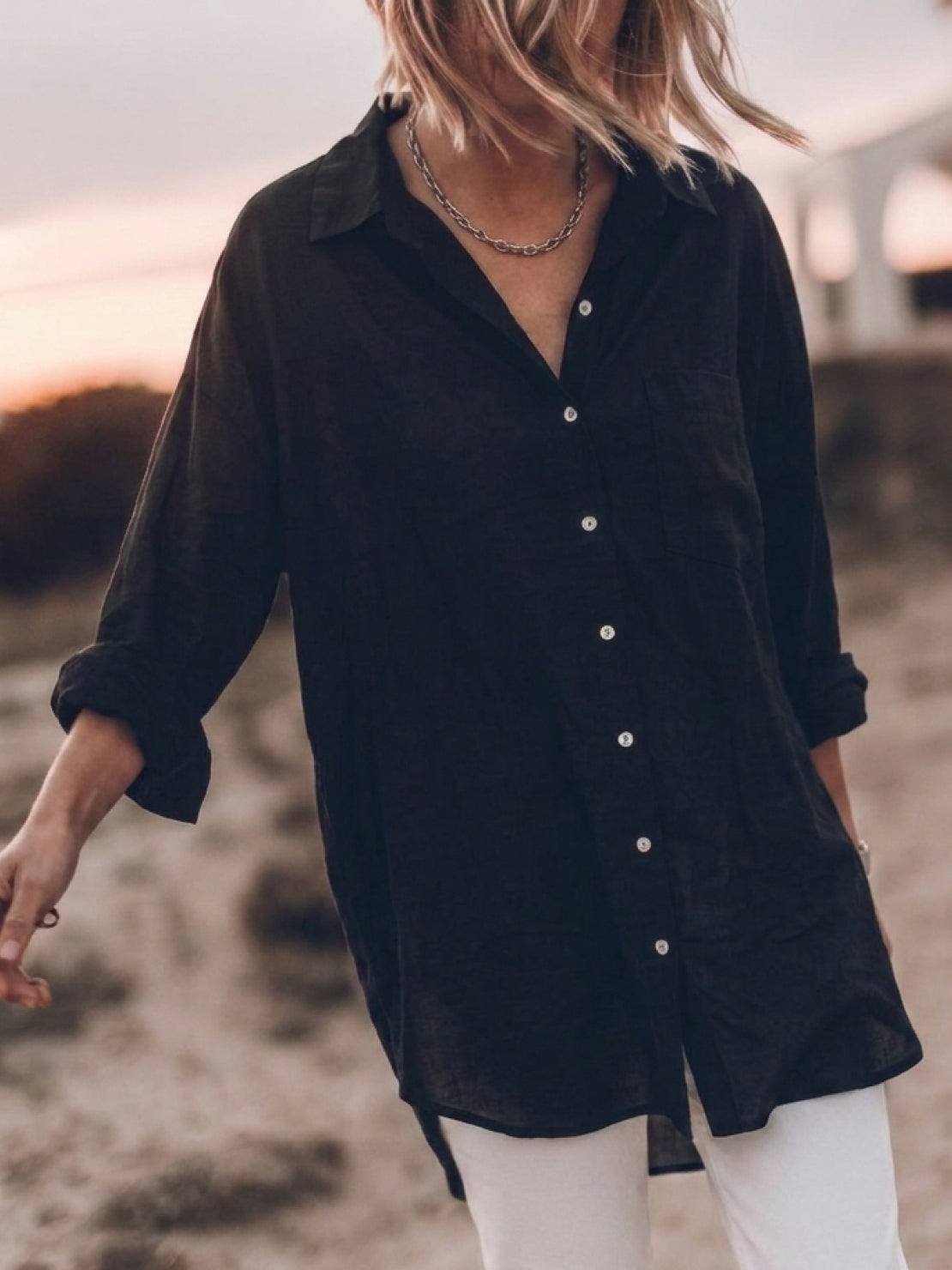 Signature Relaxed Button-Up Shirt