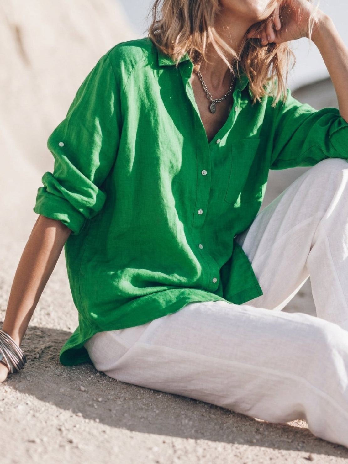 Signature Relaxed Button-Up Shirt